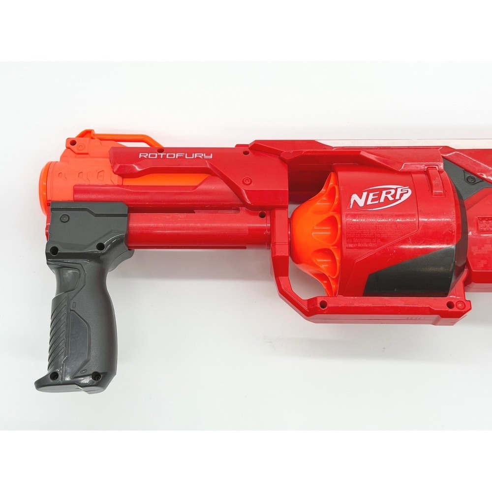 Nerf N-Strike MEGA Rotofury Blaster Red Rotating Drum Slam Fire Pump Action Gun - Picture 8 of 8
